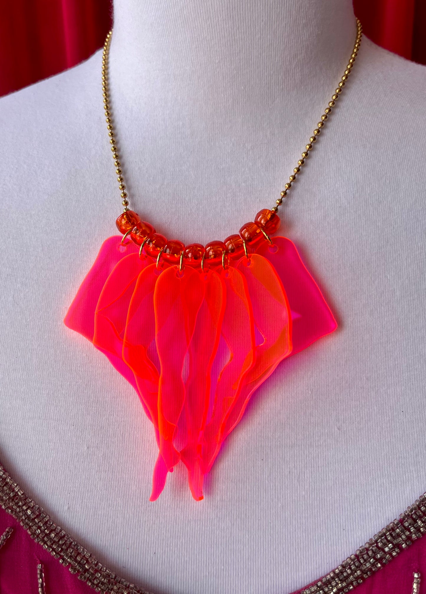 Galavant Necklace in Midnight Neon