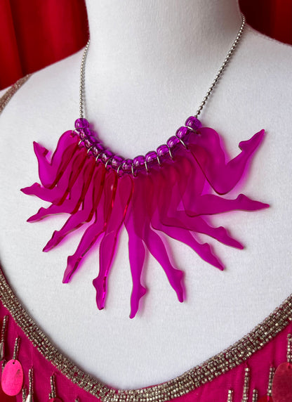 Strut Necklace (solid violet)