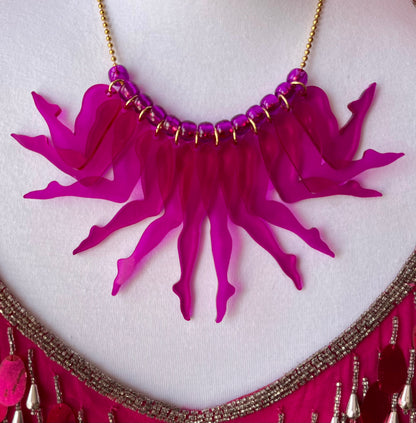 Strut Necklace (solid violet)