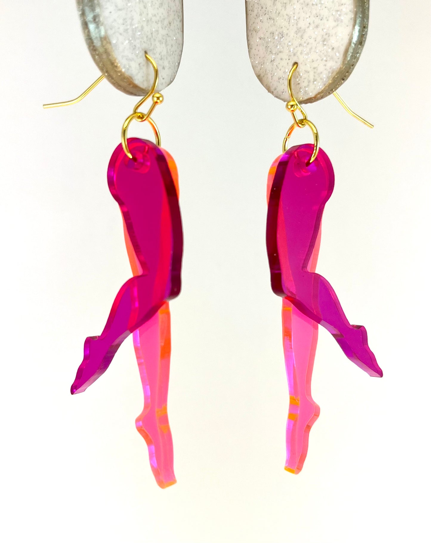 Tip Toe Earring: Neon / purple