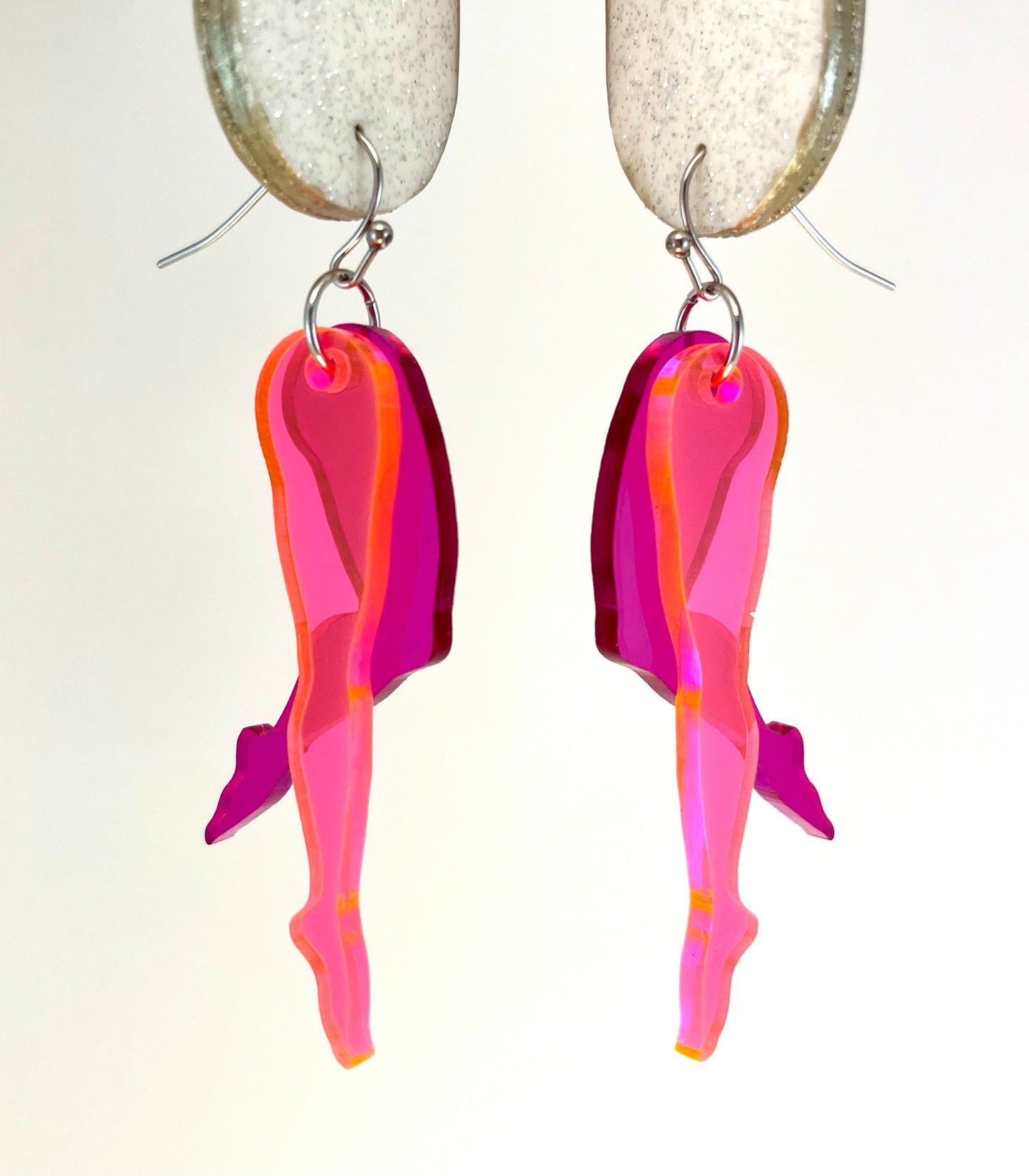 Tip Toe Earring: Neon / purple