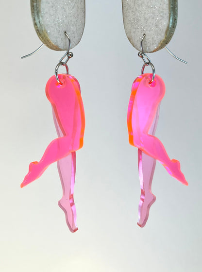 Tip Toe Earring: Pink / Neon