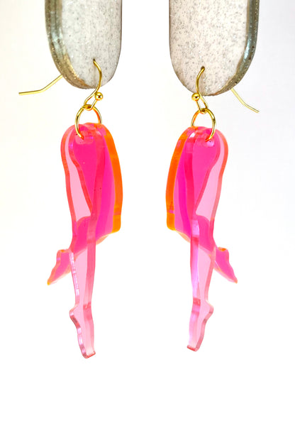 Tip Toe Earring: Pink / Neon