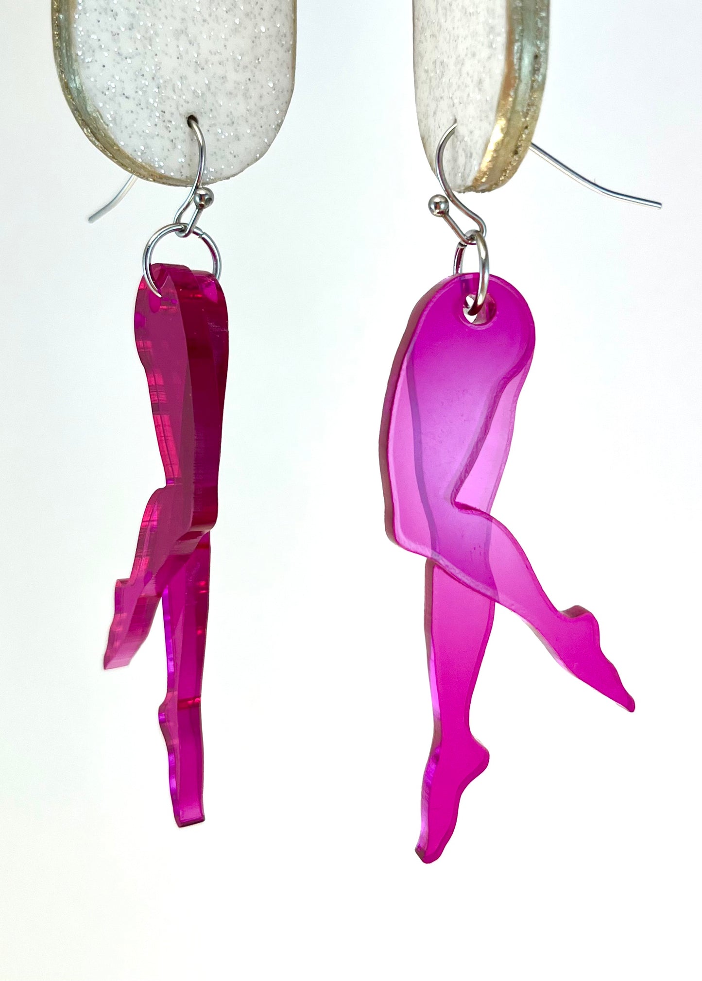 Tip Toe Earring: Purple / Purple