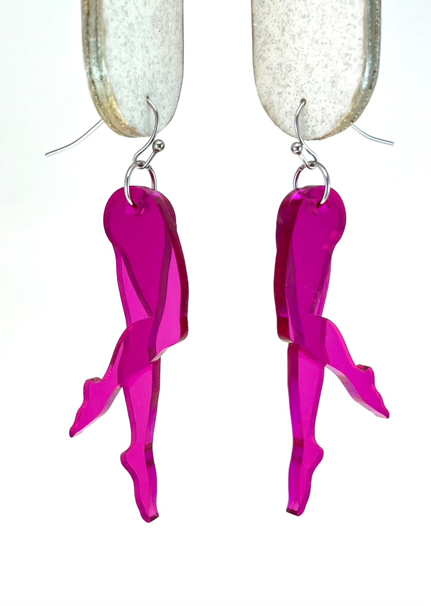 Tip Toe Earring: Purple / Purple
