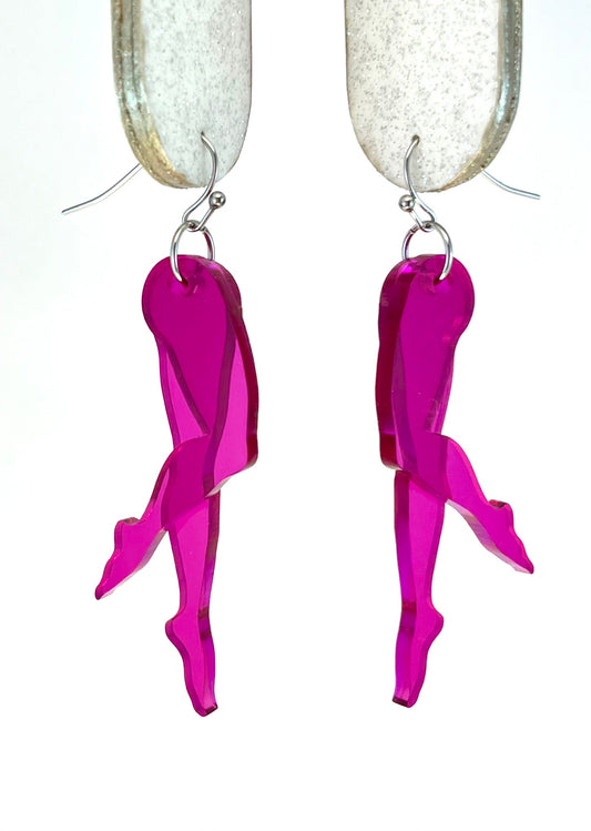 Tip Toe Earring: Purple / Purple