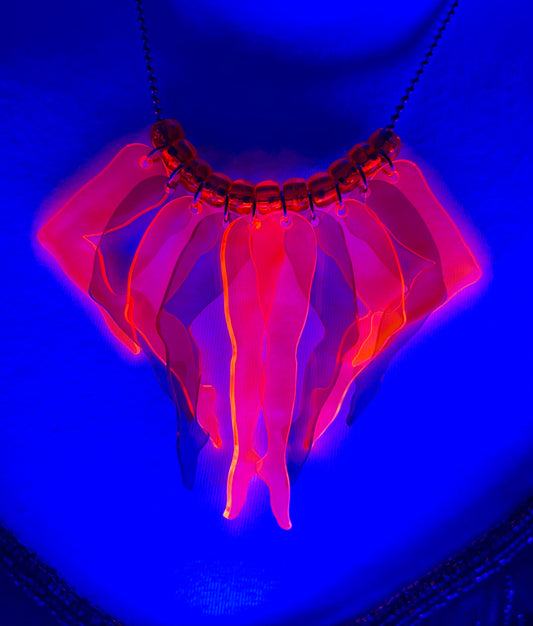 Sashay Necklace in Cheshire (Neon Pink & Violet)