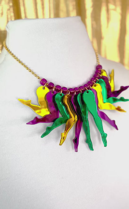 Strut Necklace in Carnival Mirror