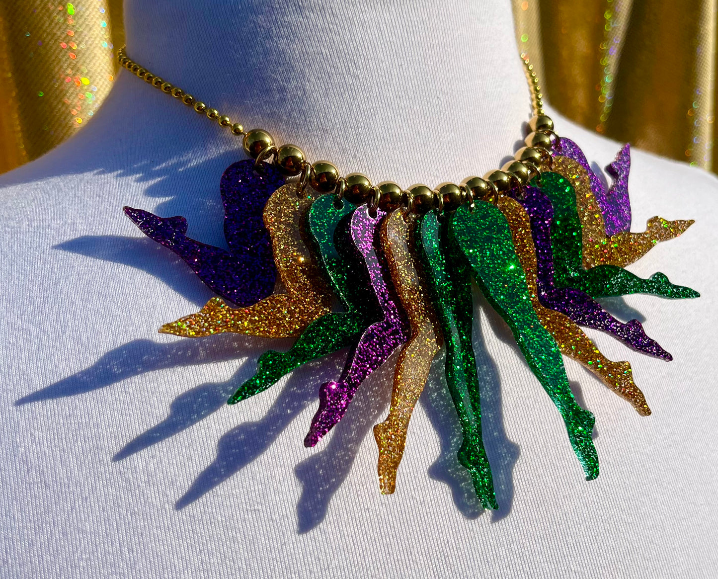 Strut Necklace in Carnival Glitter