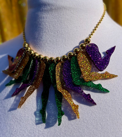 Strut Necklace in Carnival Glitter