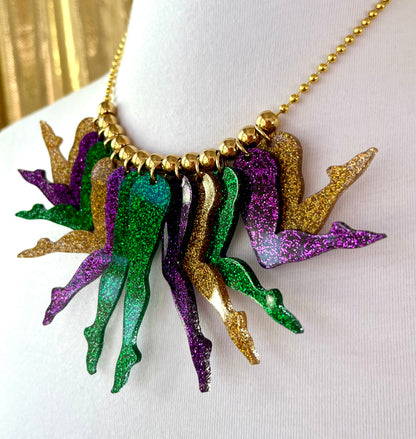 Strut Necklace in Carnival Glitter