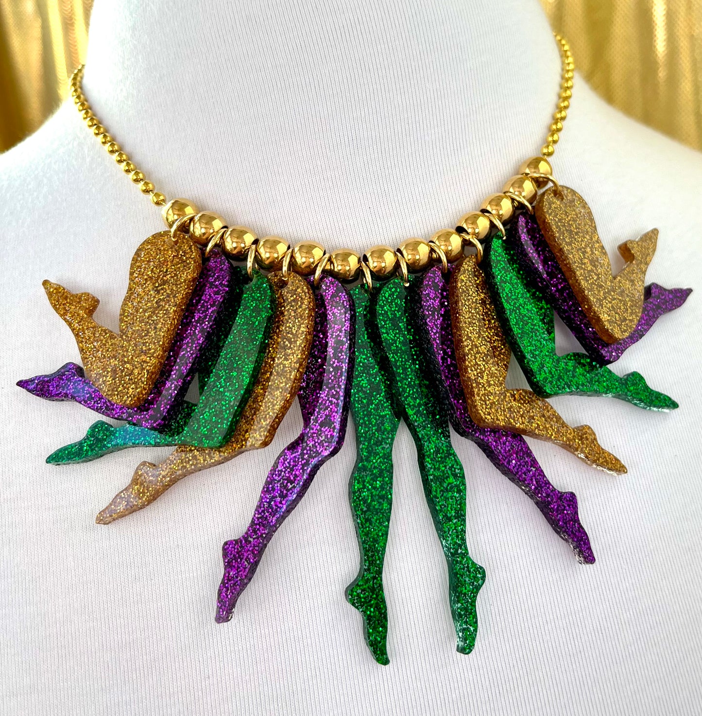 Strut Necklace in Carnival Glitter