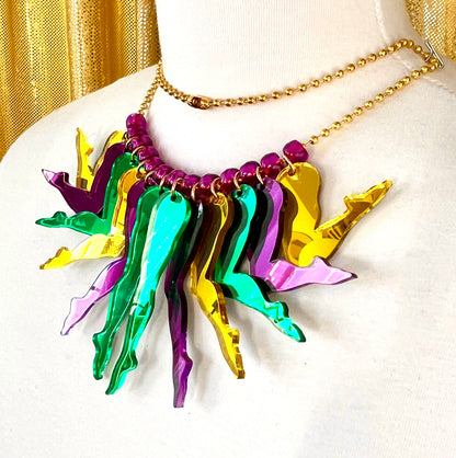 Strut Necklace in Carnival Mirror