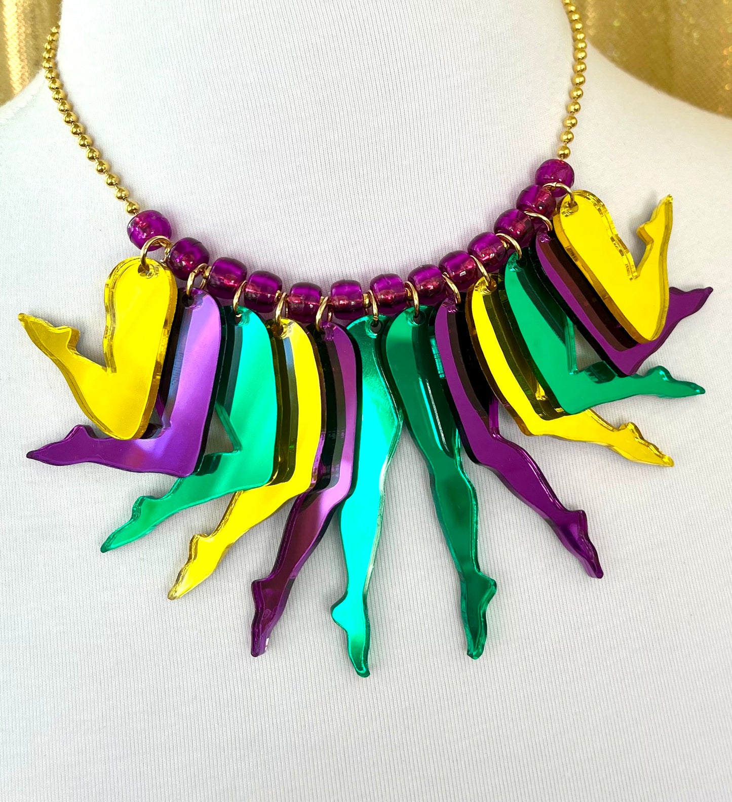 Strut Necklace in Carnival Mirror