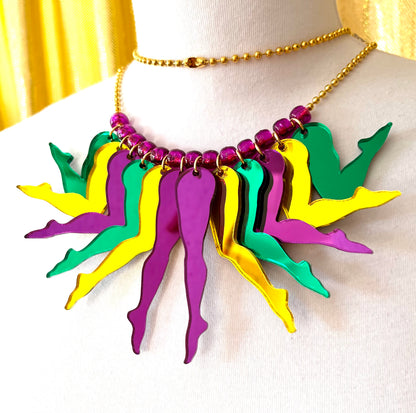 Strut Necklace in Carnival Mirror